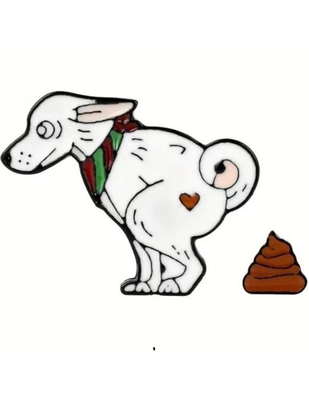Dog Pin Pooping Enamel Brooch Funny Bag Charm Metal Badge Backpack Gag GIFT NEW